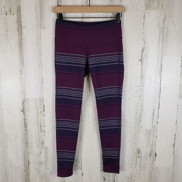 Athleta Striped Yoga Pants Sz SP - Picture 2 of 6